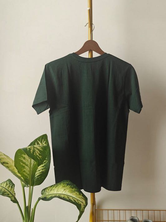 Solid Dark Green : Unisex Regular T-shirt